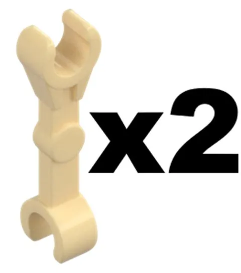 Lego 2 Star Wars BATTLE DROID Minifig Mechanical STRAIGHT ARM Tan Part D824