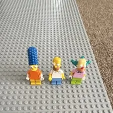 LEGO The Simpsons Minifigures Lot of 3: Marge, Homer & Krusty the Clown