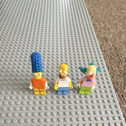 LEGO The Simpsons Minifigures Lot of 3: Marge, Homer & Krusty the Clown