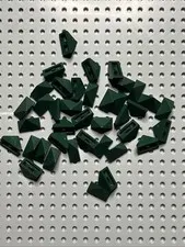 LEGO 3048c Dark Green Slope Slope 45 2 x 1 Triple with Inside Bar 39pcs