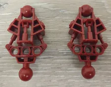 Lego 47328 Dark Red Crimson Bionicle Vahki Leg Lower Section Piece Part Lot Of 2