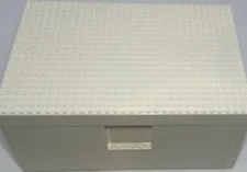 LEGO White Stackable Plastic Storage Container with Lid IKEA 