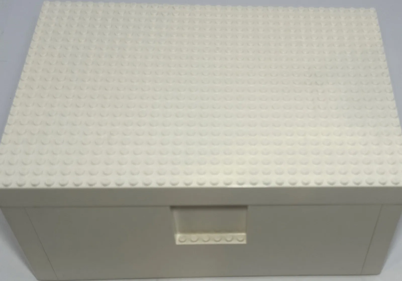 LEGO White Stackable Plastic Storage Container with Lid IKEA 