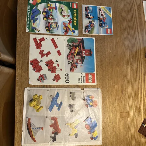 VINTAGE LEGO Booklet And Instructions LOT 1970s Set #590 #6679 VINTAGE