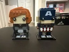Brickheadz Lego Captain America and Black Widow
