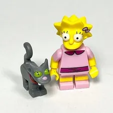 LEGO Simpsons Minifigures Series 2 Lisa Simpson with Snowball II Cat 71009