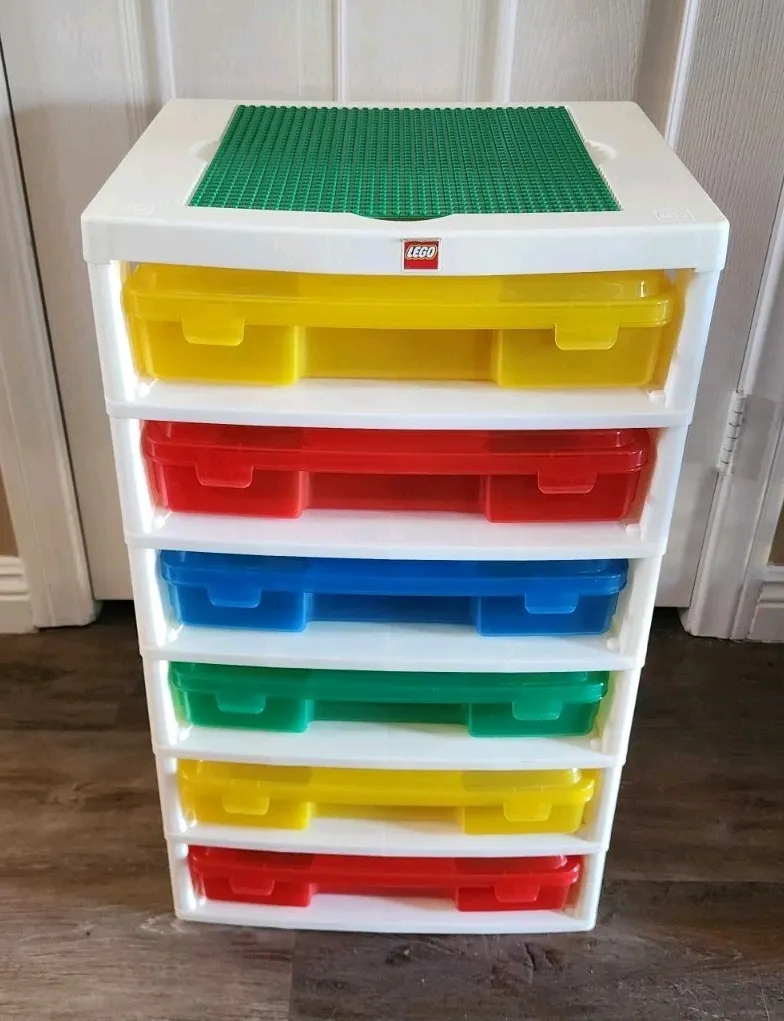 Mint Vintage LEGO Iris 6-Case Workstation Storage Unit Tower Organizer 24"H