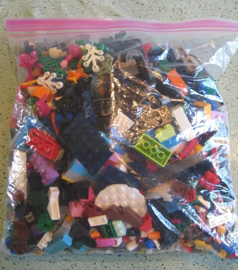 Lego Bulk Lot 2 Lbs Pieces Bricks Wheels Specialty Parts Figures-See Photos