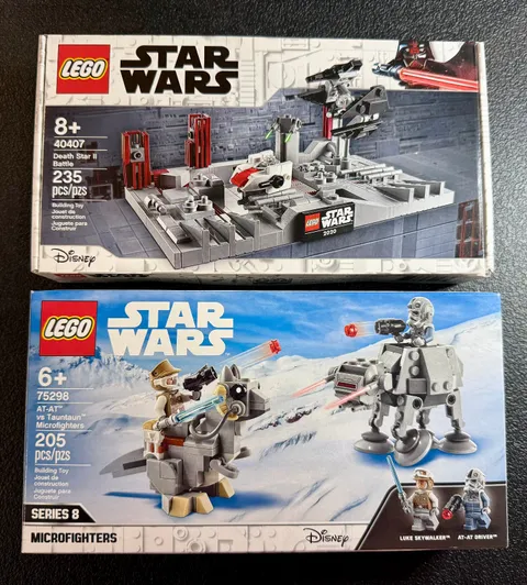 LEGO Star Wars 2 Sets. Death Star II Battle (40407) + AT-AT vs Tauntauns (75298)