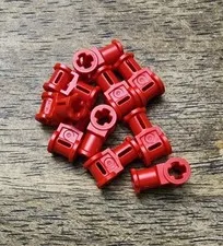 LEGO Red Technic, Axle Connector with Axle Hole. QTY 10. 32039