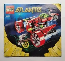 Lego 8060 Atlantis Typhoon Turbo Sub Instruction Manual ONLY