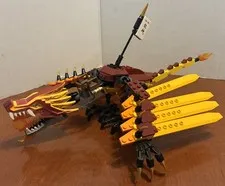 Lego 2507 Ninjago Fire Temple FIRE DRAGON ONLY  + 1 Instruction Booklet READ