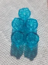 Lego 2x2 Round Brick LOT of 5 pcs -Trans Light Blue- Part 3941- New