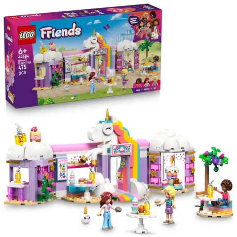 LEGO Friends Unicorn Dream Café - Toy Cake Shop w/ 3 Mini Dolls, Cash Register &