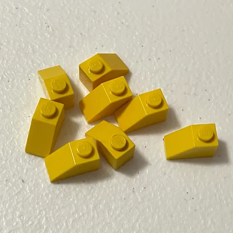 Lego 3040 Yellow Replacement Add-on Pieces Parts Lot of 8