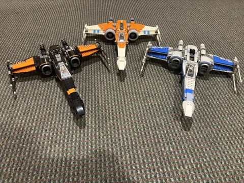 LEGO Star Wars Resistance X-Wing Fighter Lot of 3 Ships w/ Pilots