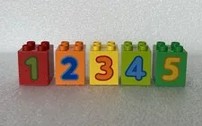 LEGO Duplo NUMBERS Bricks 1 2 3 4 5 Learning Toys Replacement Pieces Counting