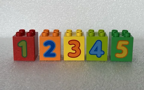 LEGO Duplo NUMBERS Bricks 1 2 3 4 5 Learning Toys Replacement Pieces Counting