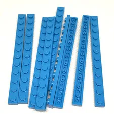 LEGO Parts - Dark Azure Plate 1 x 12 - No 60479 - QTY 9