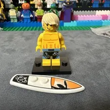 LEGO CMF Series 2 - Surfer Minifigure w/ Surfboard col031 - good condition 