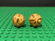 LEGO Ninjago Dragon Energy Core Plastic Ball Molded Pearl Gold Lot of 2
