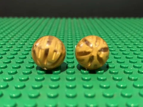 LEGO Ninjago Dragon Energy Core Plastic Ball Molded Pearl Gold Lot of 2