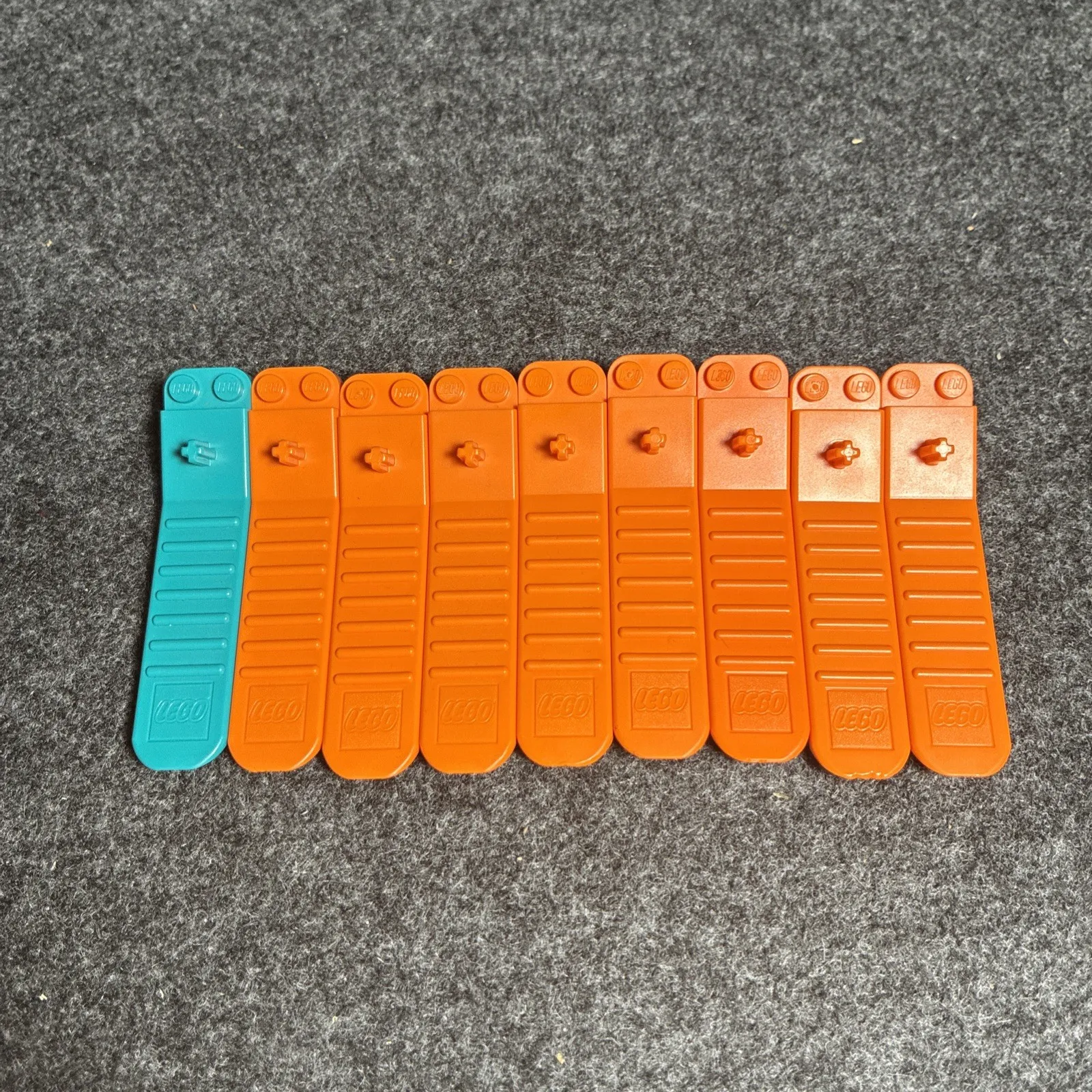 Lego Bulk Brick Separator Lot Orange Dark Turquoise 9 Pieces