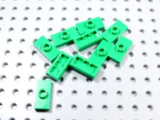LEGO Lot of 10 Bright Green 1x2 Smooth Plates w/ Stud in Center BM