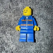 Lego City Dock Ship Worker Minifigure%
