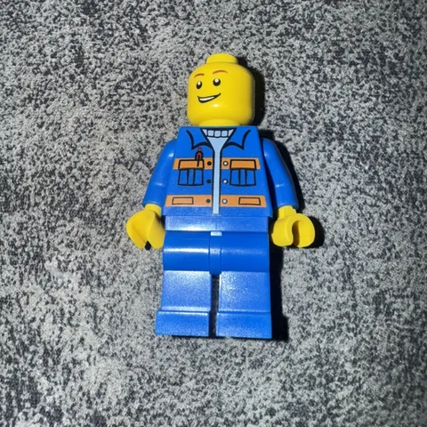 Lego City Dock Ship Worker Minifigure%