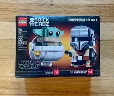 LEGO Star Wars BrickHeadz 75317 Mandalorian & The Child Grogu NEW SEALED Retired