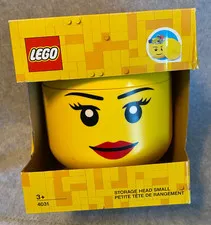 NEW LEGO Storage Head Small Girl Container #4031 Stackable NEW IN BOX