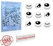 LEGO 50 Pcs 1x1 White Tile Lot Eye Variations