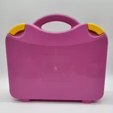 LEGO Official Storage Box Brick Travel Carry Case Pink Magenta 2012 