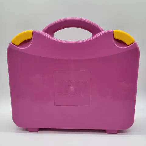 LEGO Official Storage Box Brick Travel Carry Case Pink Magenta 2012 