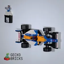 3D Printed Wall Mount for LEGO® Williams Racing FW14B (Set 10353) - Gecko Bricks