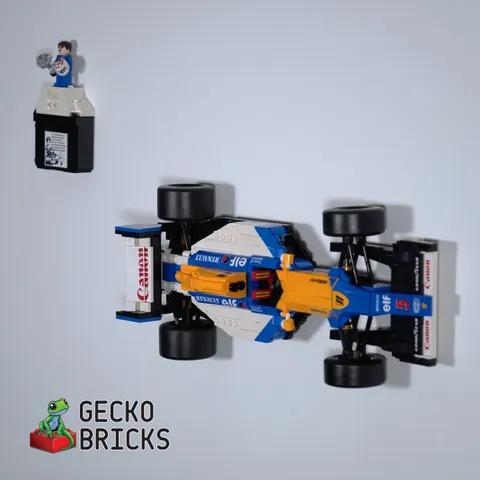 3D Printed Wall Mount for LEGO® Williams Racing FW14B (Set 10353) - Gecko Bricks