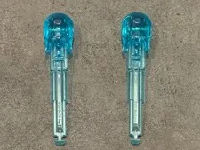 LEGO Ice Arrow Projectile 4 Notches Melting Tip Trans Blue Ice Crystal Lot Of 2