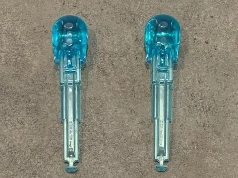 LEGO Ice Arrow Projectile 4 Notches Melting Tip Trans Blue Ice Crystal Lot Of 2