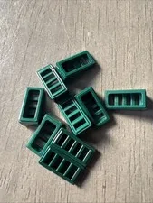 LEGO 61409 Dark Green Slope 18 2 x 1 x 2/3 with Grille 9 Pieces