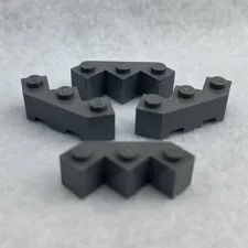 LEGO 2462 Dark Bluish Gray Brick, Modified Facet 3 x 3 (x4)