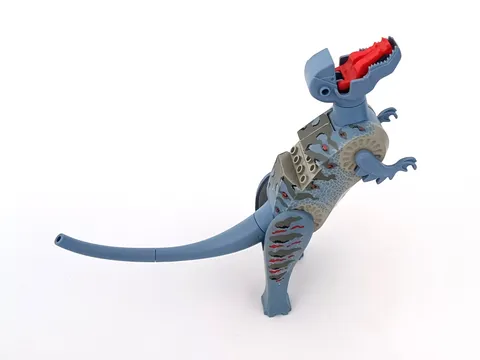 LEGO Minifigure Tyrannosaurus Rex T-Rex 6720 Dinosaur Sand Blue Incomplete