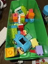 Lego Duplo Brick Box #10913 Complete Set Figures Storage Box Instructions 65 pc