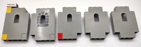 Lego Light Gray Window Wall Panel Lot Of 5