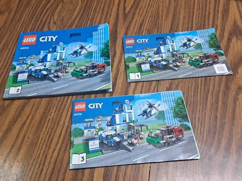 LEGO City 60316 Police Station Instruction Manuals / Booklets Complete Set of 3