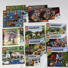 13 Lego Minecraft Instruction Booklets Lot - Manuals Only