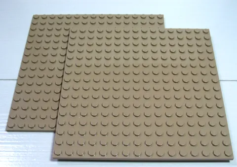 LEGO® 16x16 Plate Sand Yellow Lot #91405 Lot 2 Pieces
