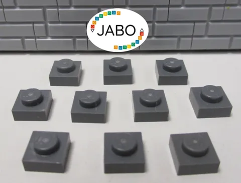 (J7/1/9) LEGO 10 x 3024 Flat Plate 1x1 New Dark Grey