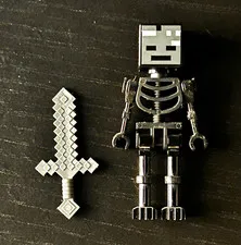 LEGO Minecraft Wither Skeleton Minifigure w/ Gray Sword Accessory