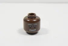 LEGO Male Boy Dark Flesh Printed Head Minifig Mustache S4